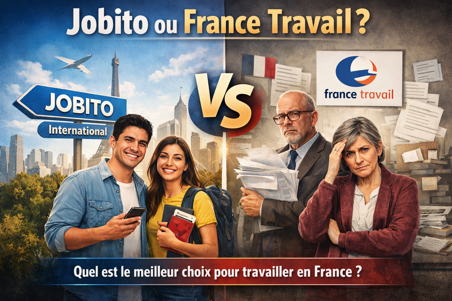 Jobito France Travail comparaison pour travailler en France