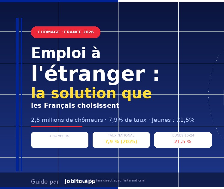 Emploi à l'étranger pour les Français en 2026 face au chômage